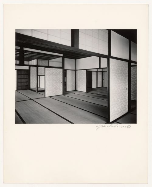 Interior view of the Old Shoin showing the Second Room in the foreground and the First Room and the Spear Room in the background, Katsura Rikyu (also known as Katsura Imperial Villa), Kyoto, Japan