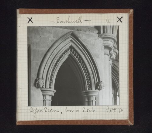 View of a pointed arch, Southwell Minster, Southwell, Notthinghamshire, England