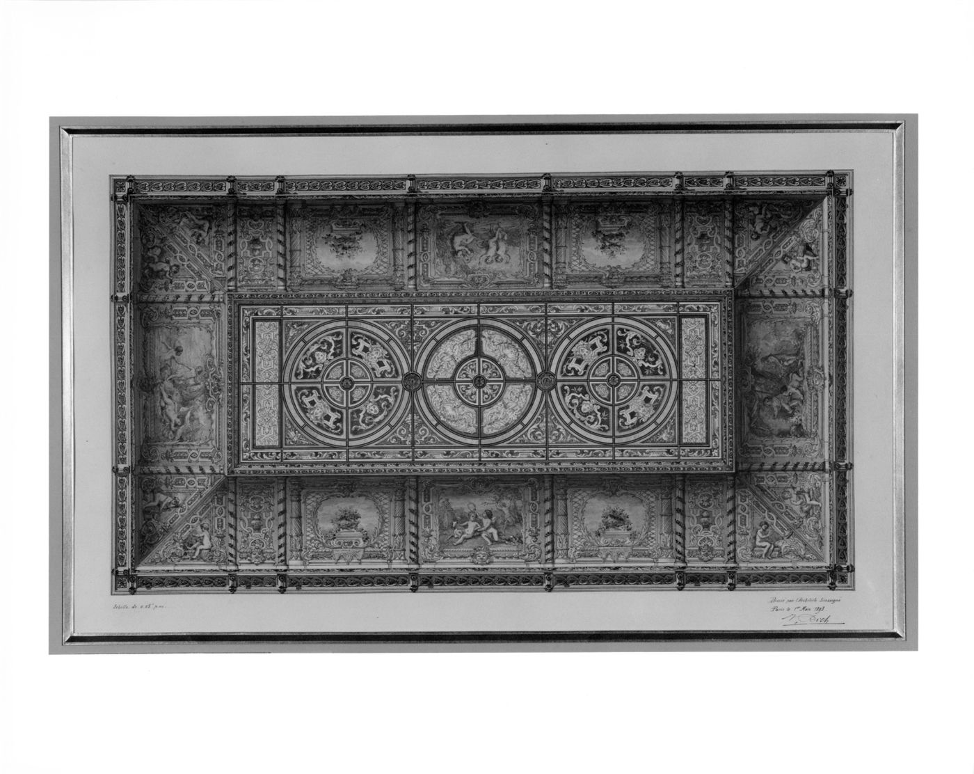 Project for the ceiling ofreception room, M.de Mier, Paris