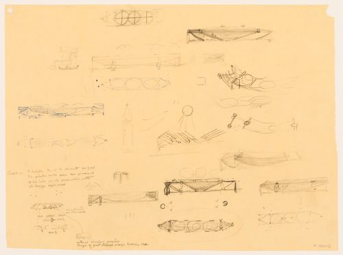 Sketches for the Palazzo dei Congressi, Venice, Italy
