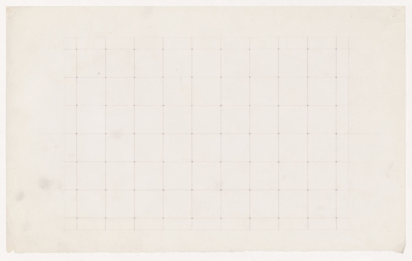 Unused sheet with a ruled grid