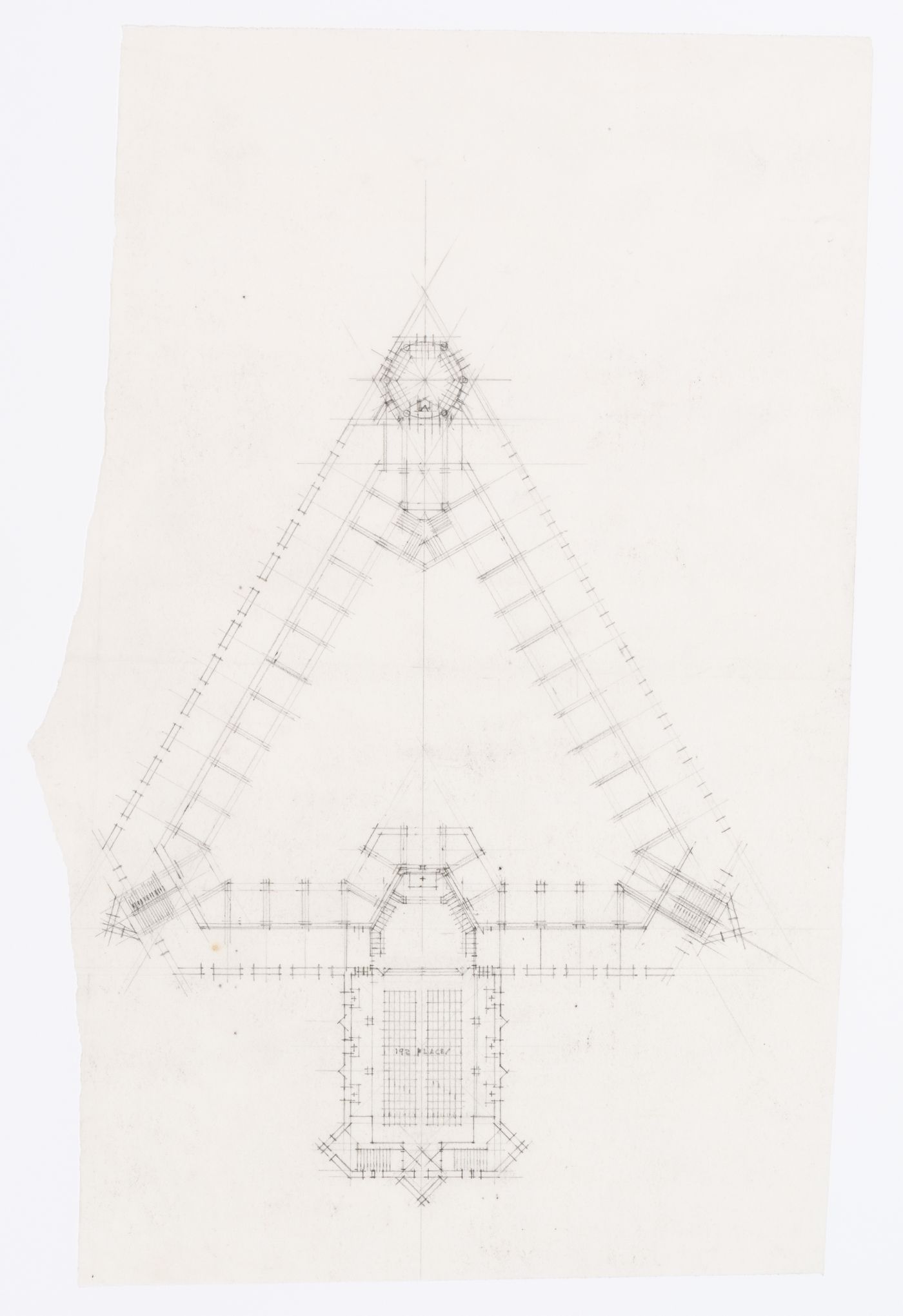 Plan d'un étage, Institut d'études médiévales, Université de Montréal, Montréal, Canada