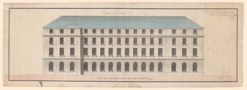 Garden front elevation of a seminary