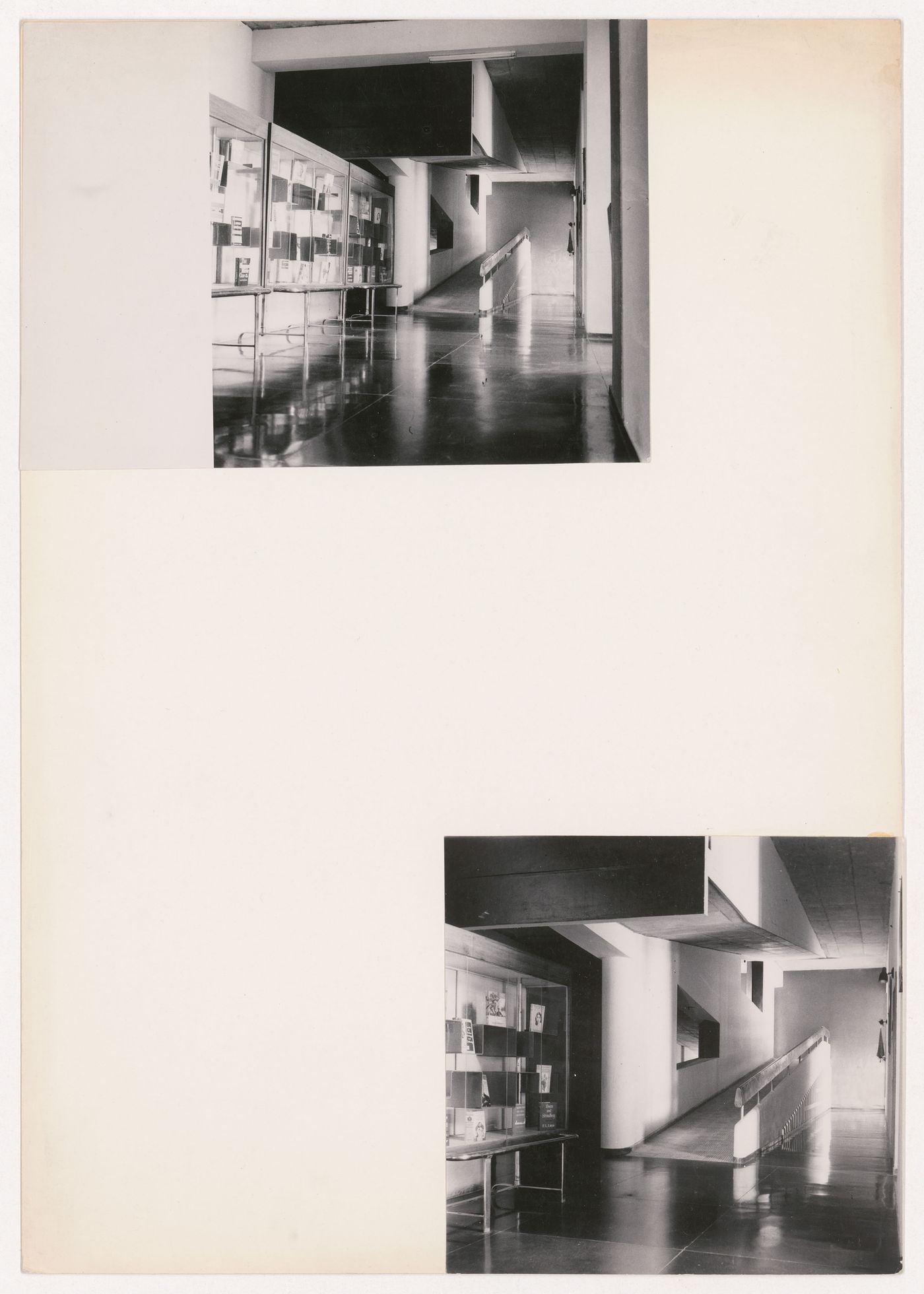 Interior views of the Central State Library, Sector 17, Chandigarh, India