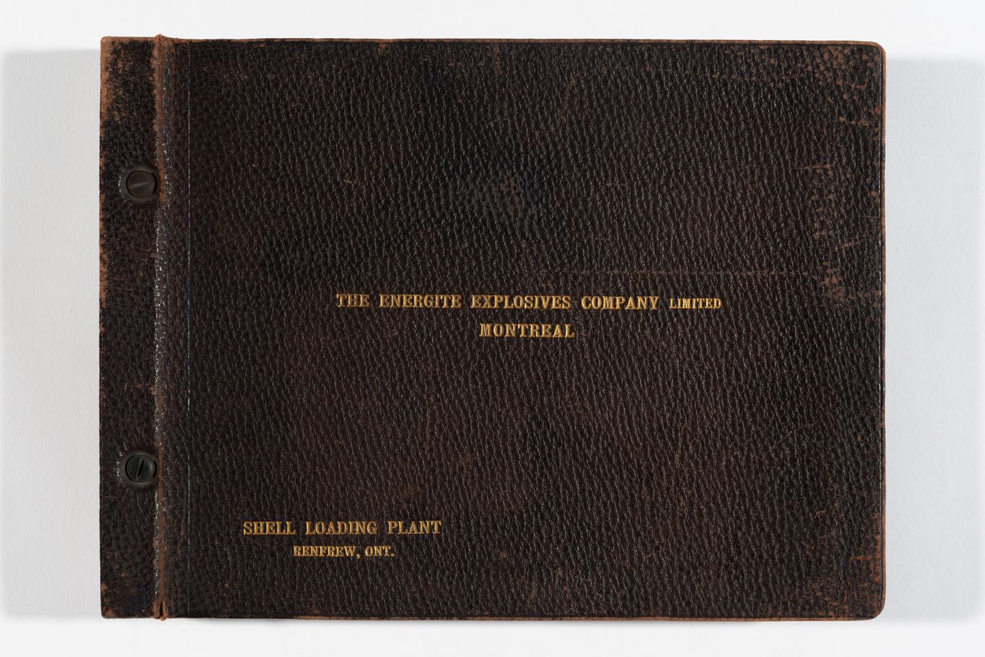 Album of portraits of employees and directors of the Energite Explosives Company and exterior and interior views of the architecture and operations of Energite Explosives Plant No. 3, the Shell Loading Plant, Renfrew, Ontario