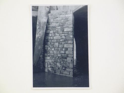 View of stone supports of Barnstaple Long Bridge, Devon, United Kingdom