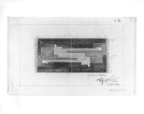 Design development drawing for a carpet