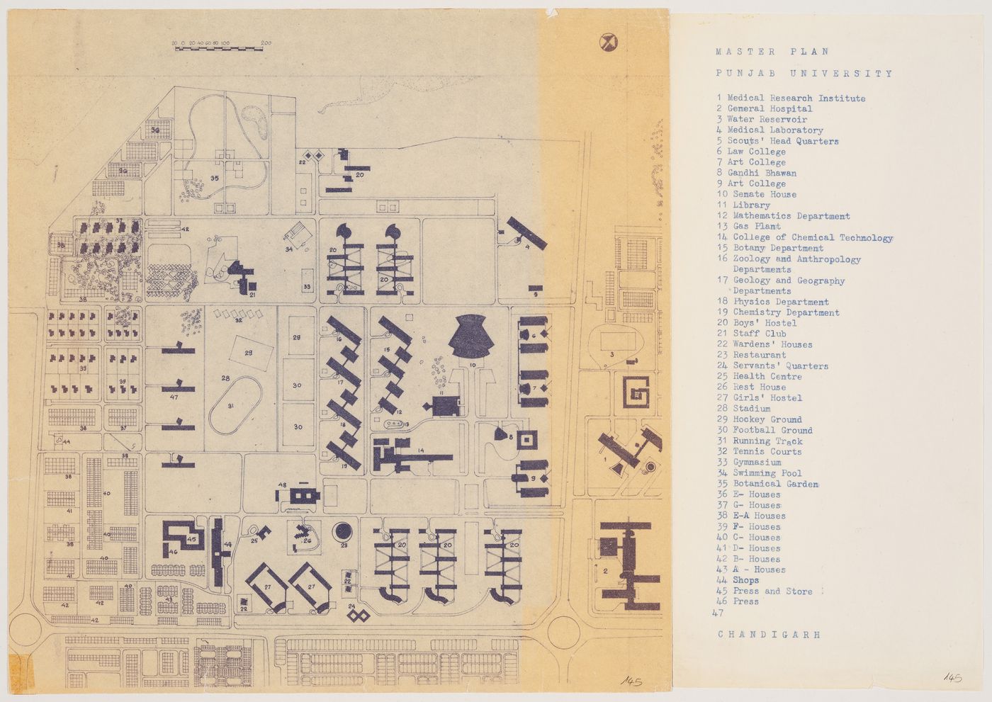 Master plan for Panjab University, Chandigarh, India