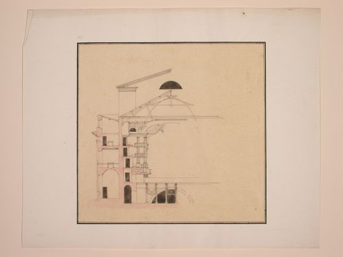 Cross section, through the stage, of the Grand Theatre de Marseille