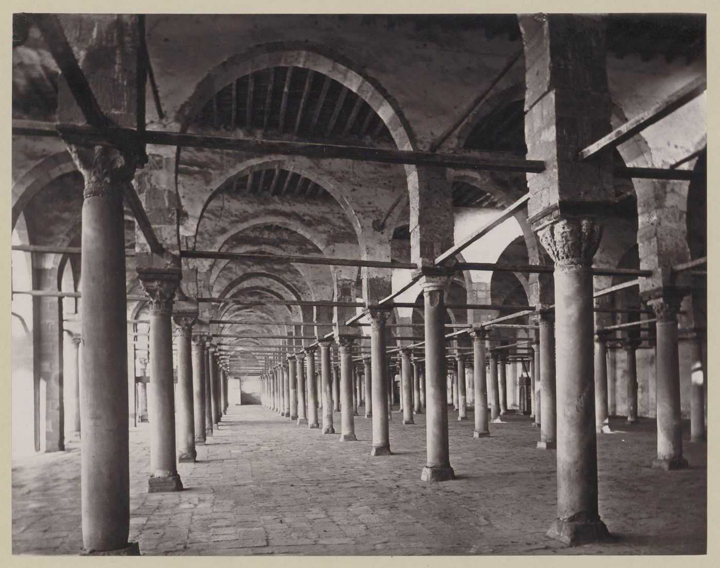 Mosque of Amir ibn al-As, view of prayer hall, Cairo, Egypt