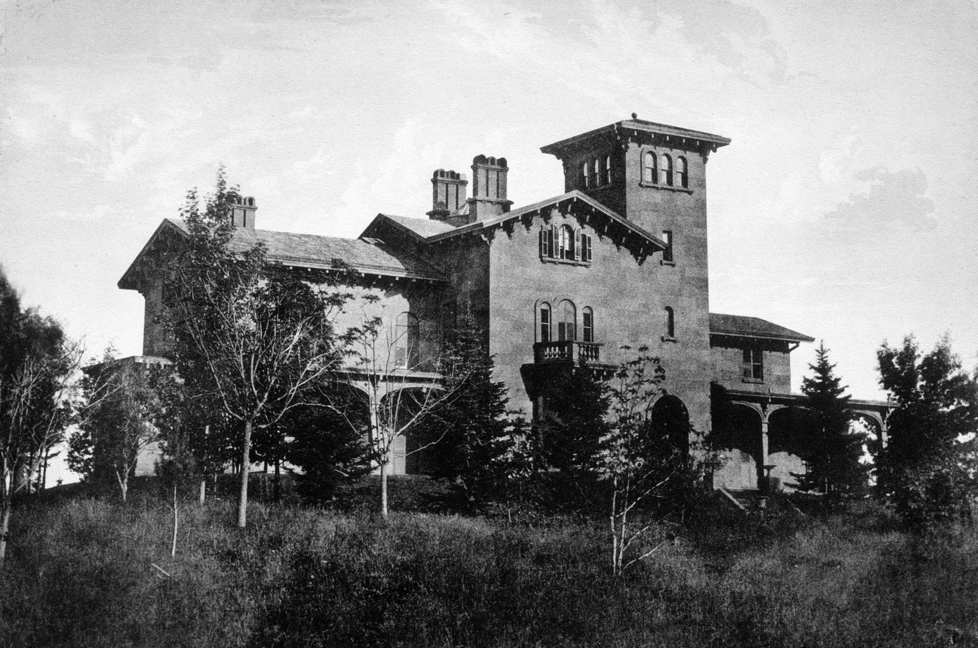 Plate from album ''Villas on the Hudson. A Collection of Photolithographs of Thirty-one Country Residences''