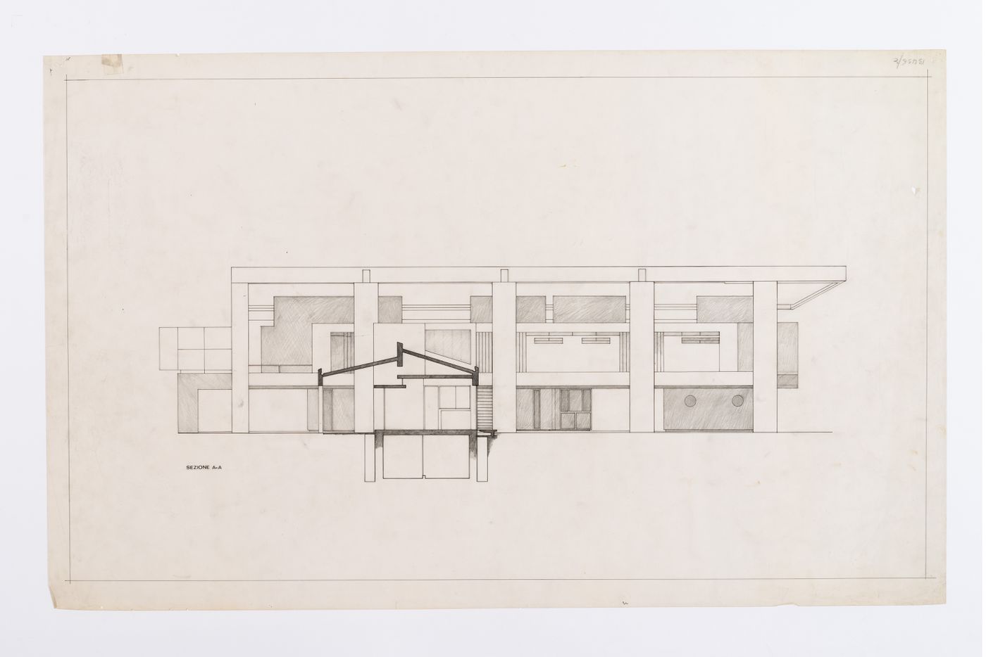 Section for Casa Berrini, Taino, Italy