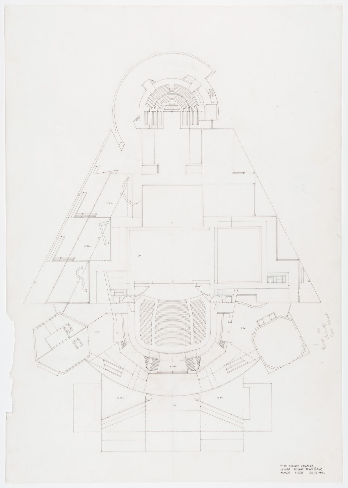 Lowry Centre, Salford, England: Lower foyer plan