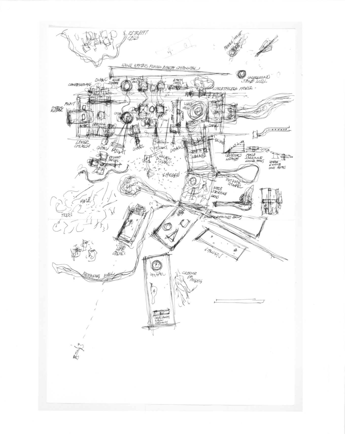 Site Plan for Cathedral, from Pewter Wings Golden Horns Stone Veils