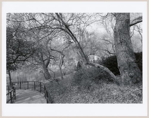 View towards the Capstow Bridge, The Pond, Central Park, Manhattan, New York City, New York
