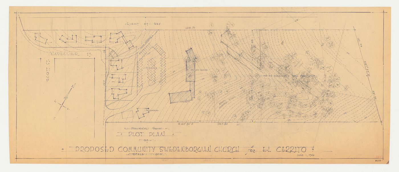 Swedenborg Memorial Chapel, El Cerrito, California: Block planting plan