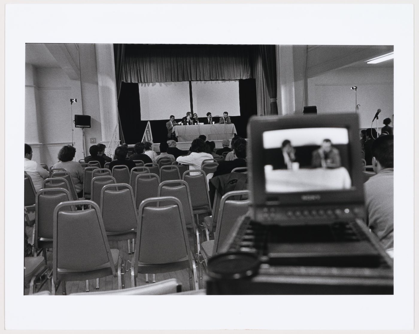Photograph showing the video recording of the live proceedings of the Anyone conference