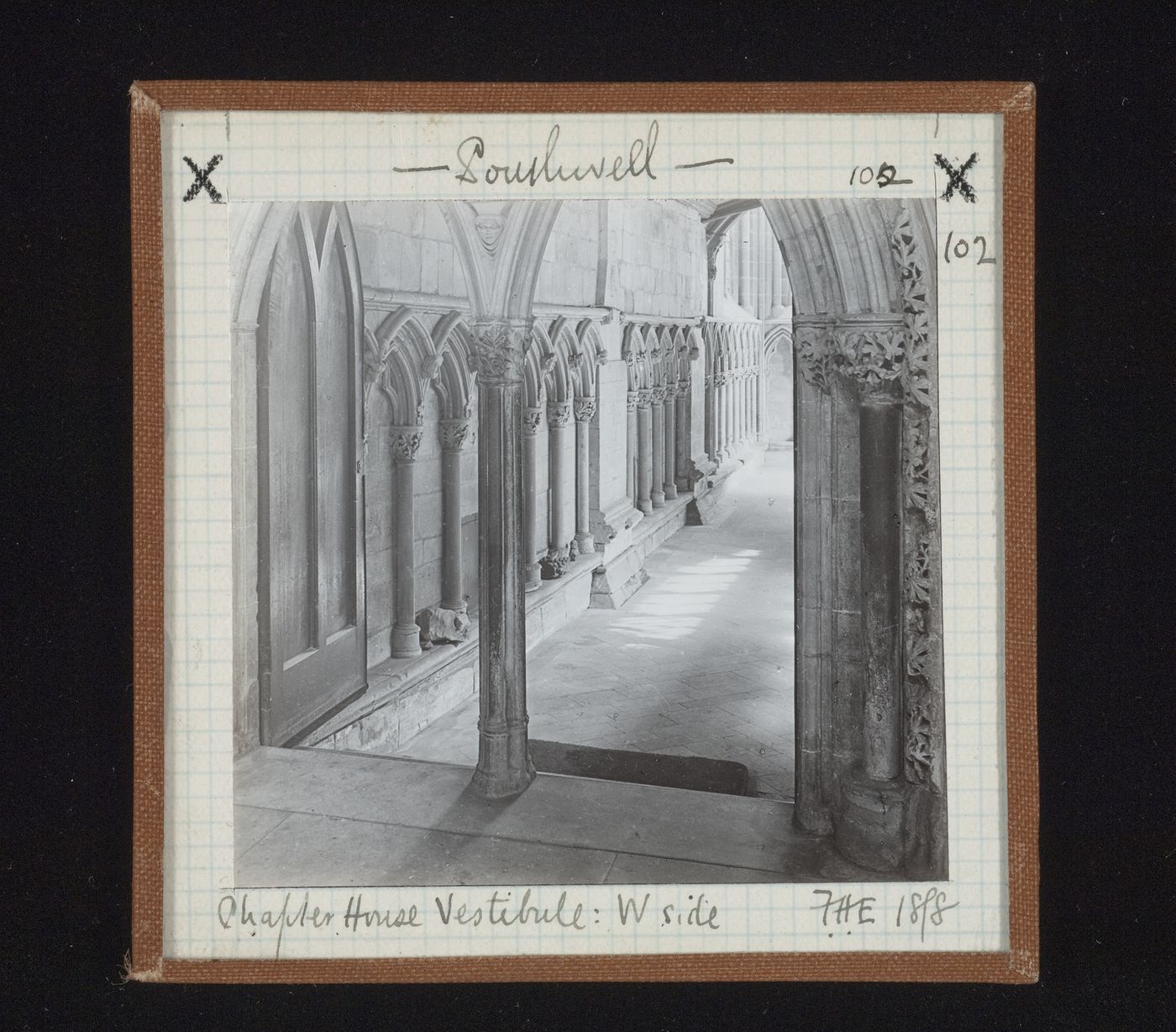 View of west side of vestibule of Chapter House, Southwell Minster, Southwell, Nottinghamshire, England