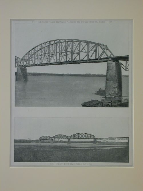 Le Rond. Les Travaux Publics de l'Amerique du Nord. Pont des marchands.