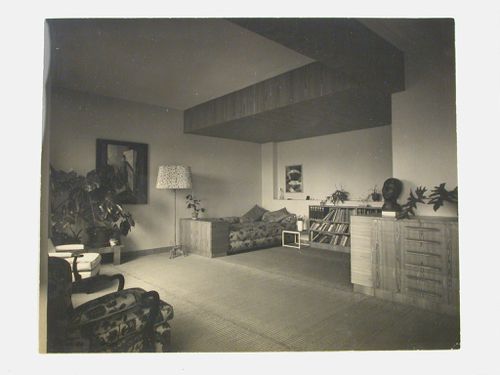Interior view of the architect's living room, Cologne, Germany