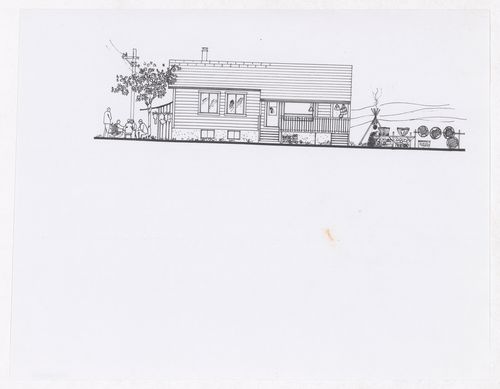 Elevation of a house for the project on housing in Kahnawake, Québec, Canada
