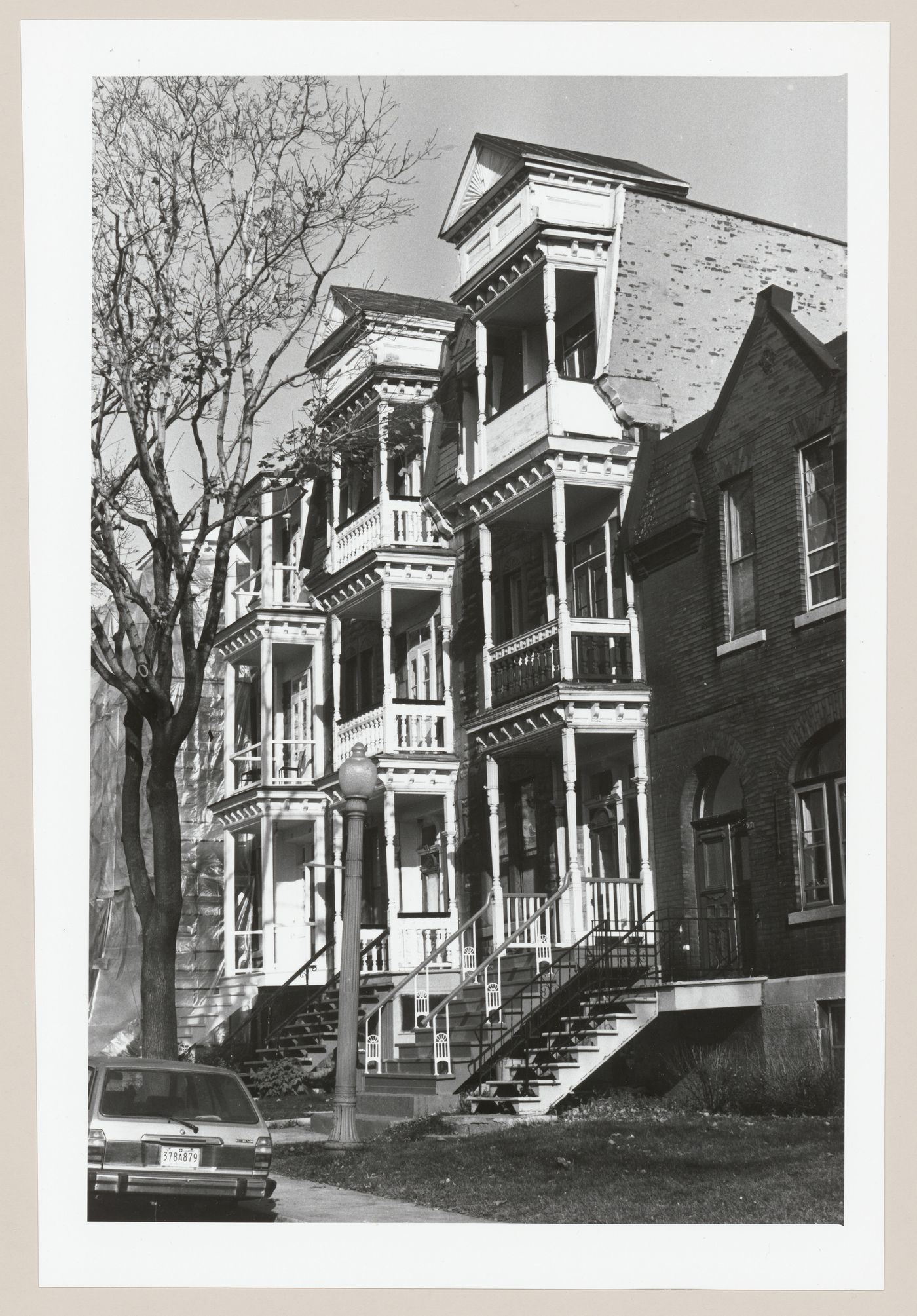 View of row houses, 61-71 Hallowell Avenue, Westmount, Québec