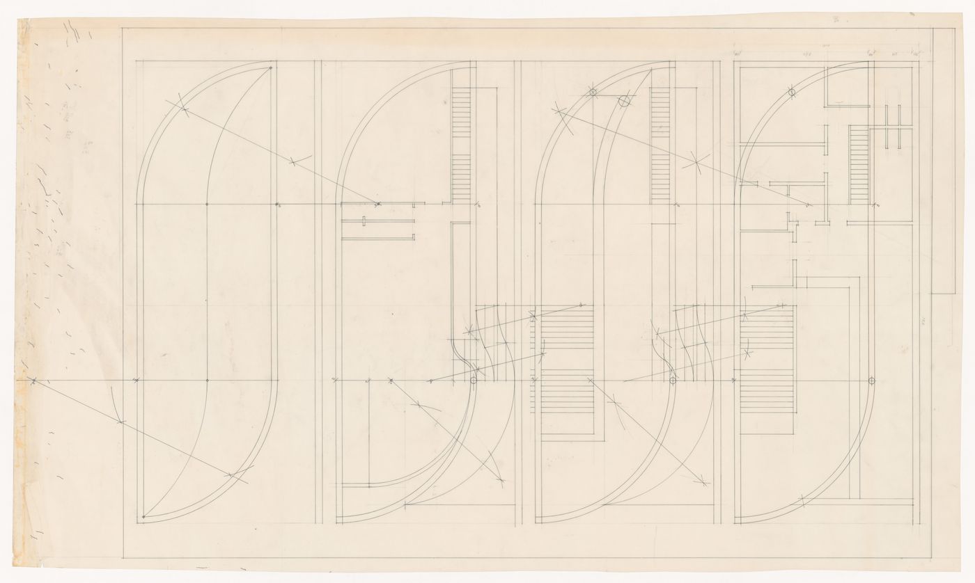 Plans with annotations for Banco Borges & Irmão II [Borges & Irmão bank II], Vila do Conde, Portugal