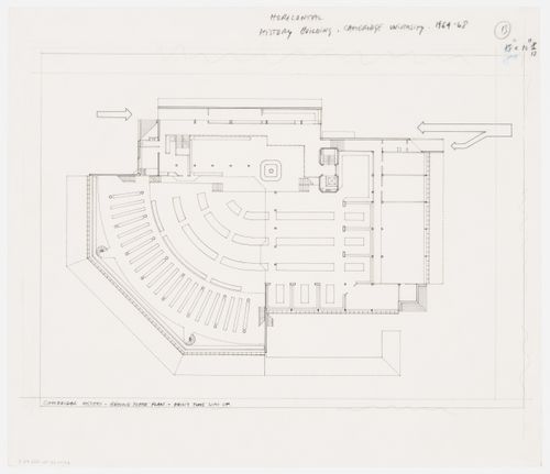 History Faculty Building, University of Cambridge, Cambridge, England: ground floor plan