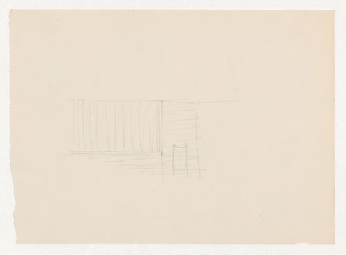Sketch interior elevation for an auditorium for the Metallurgy Building, Illinois Institute of Technology, Chicago