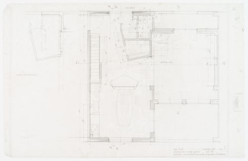 Floor plan, third floor, kitchen and living room for Casa Righi, Milan, Italy