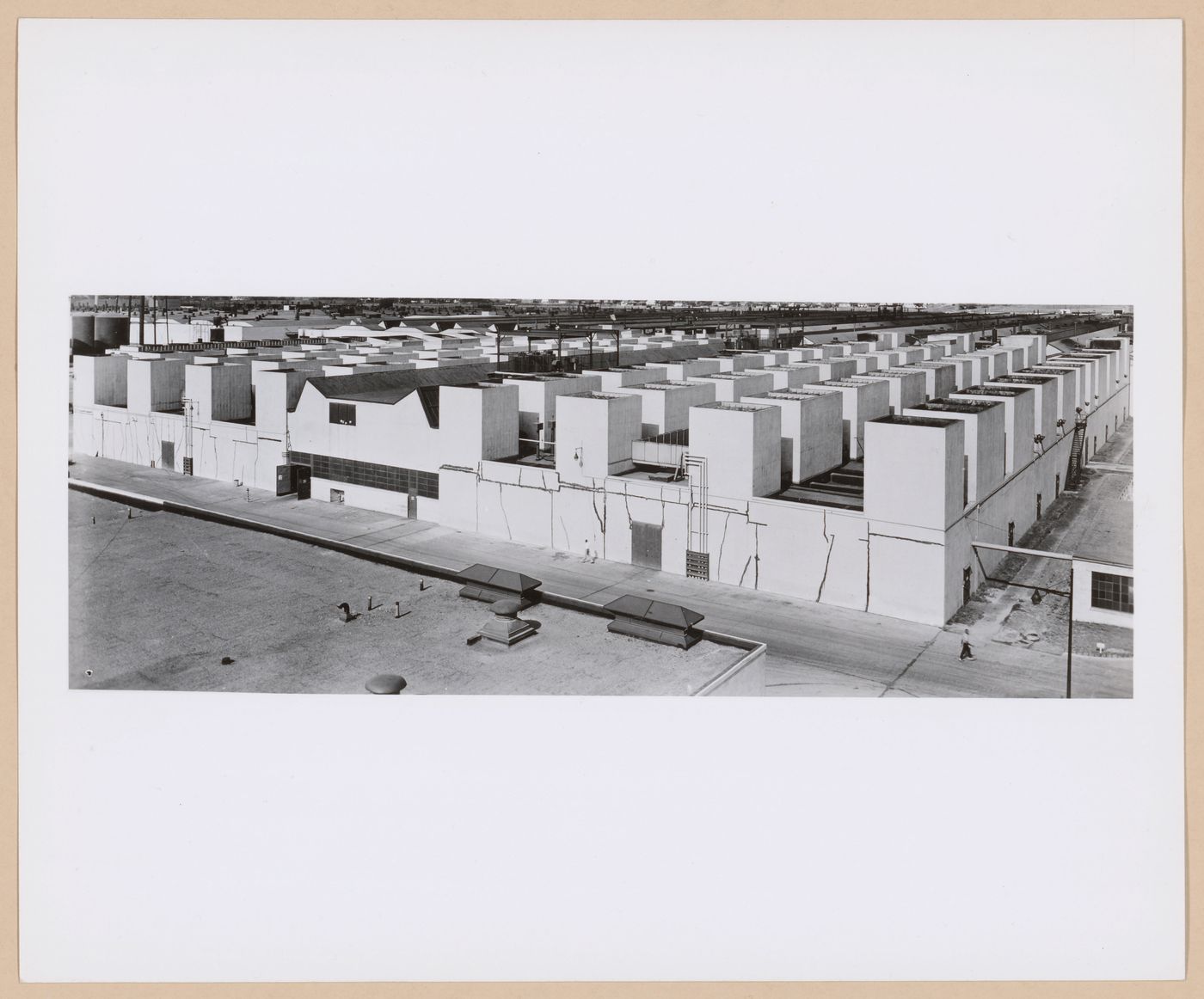 View of the Test Cells from above, Wright Aeronautical Corporation Airplane Engine Assembly Plant, Lockland, Ohio