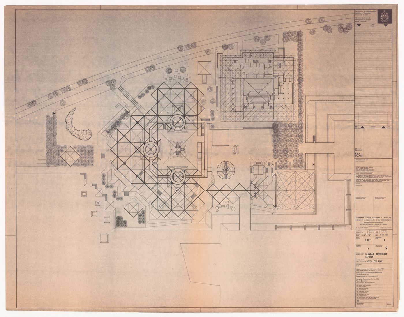Plan for Canadian Federal Pavilion, Expo '67, Montréal, Québec