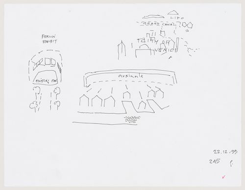 Venice: sketches of the Berlin Exhibit, Arsenale, Lido and Grand Canal