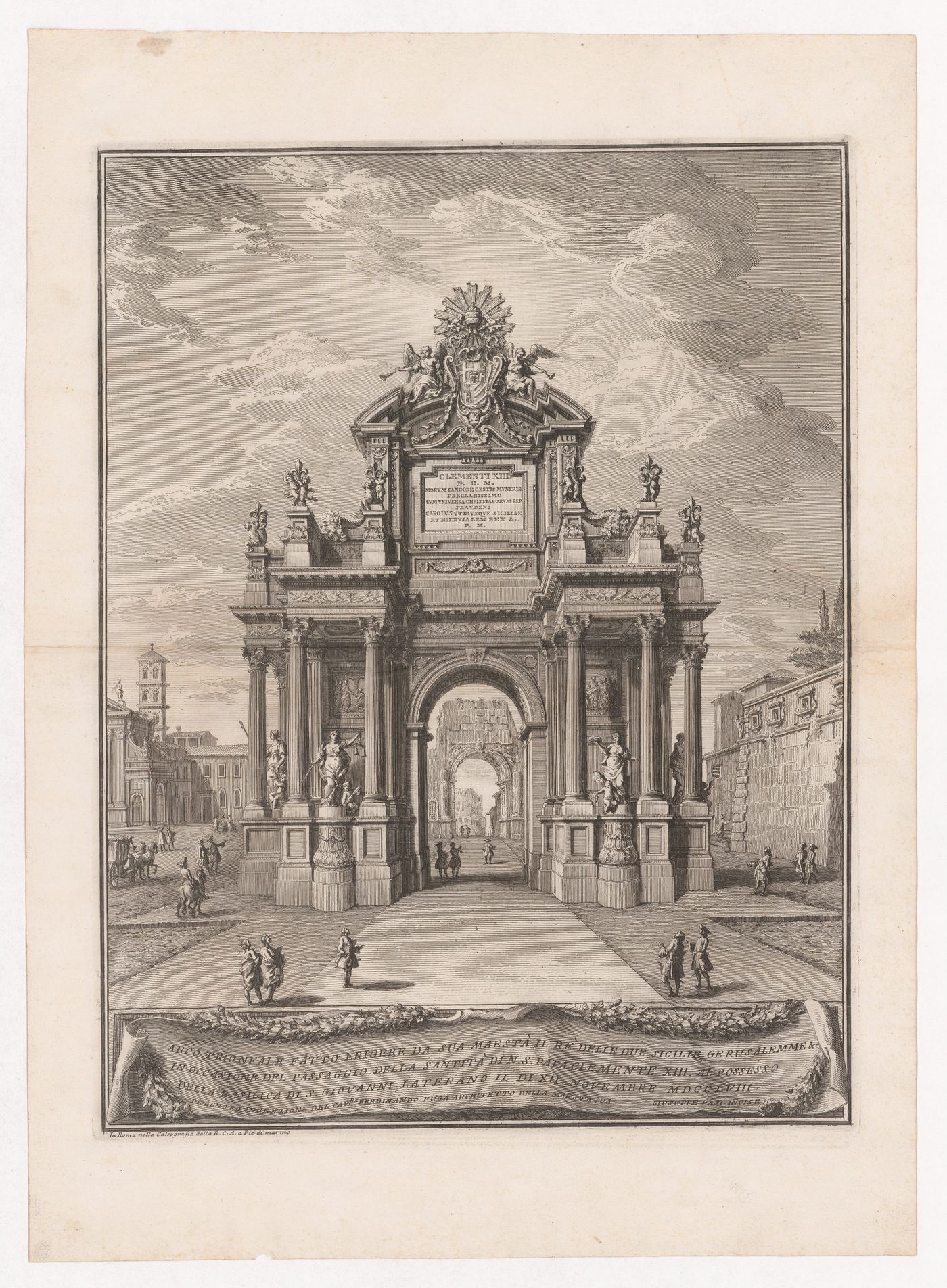 Triumphal Arch erected by the King of Sicily in honour of Pope Clement XIII, Rome