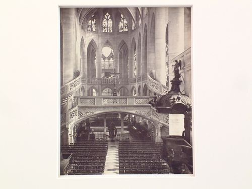 Interior view showing road screen, Saint-Étienne-du-Mont, Paris, France