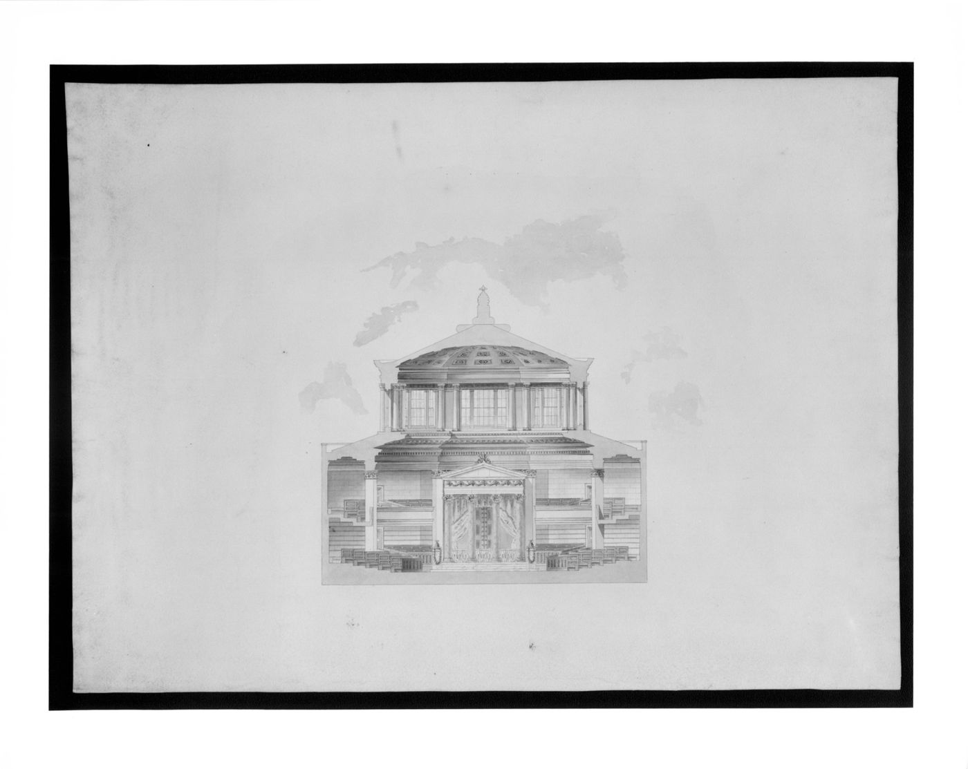 Project for Lecture Theatre Section / Interior elevation