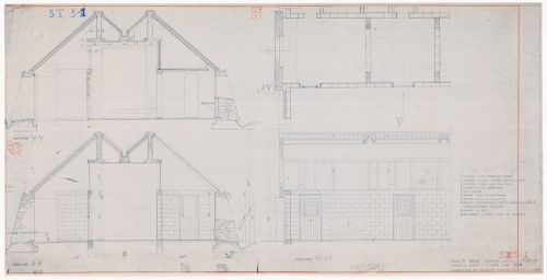 Sections and plan for Case Di Palma, Stintino, Italy