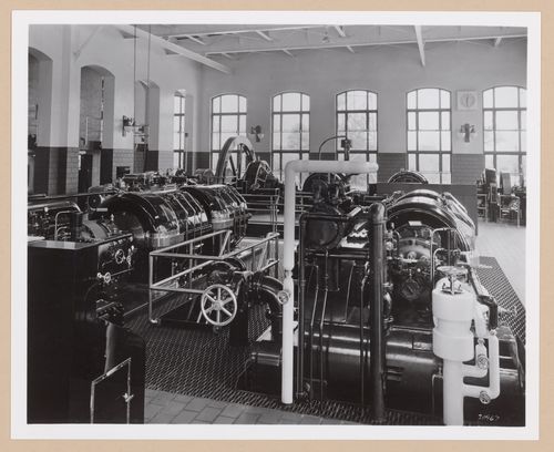 Interior view of machinery in the Engineering Laboratory, Rouge River Plant, Ford Motor Company, Dearborn, Michigan