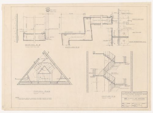 Stair details for United States Embassy, Oslo, Norway