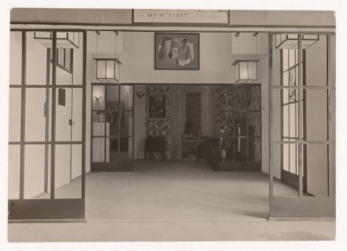 View of entrance hall of Salon des artistes décorateurs, Paris, France