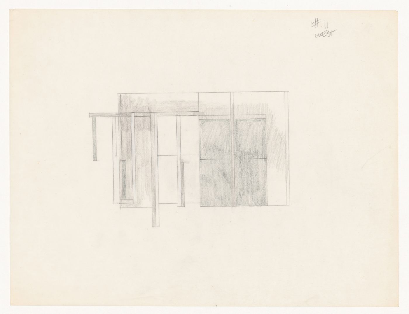 Sketch elevation for House VI, Cornwall, Connecticut