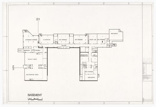 Basement plan for Art Gallery of Ontario, Stage II Expansion, Toronto