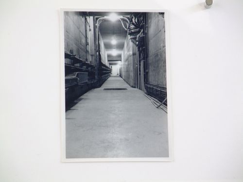 View along a concrete tunnel