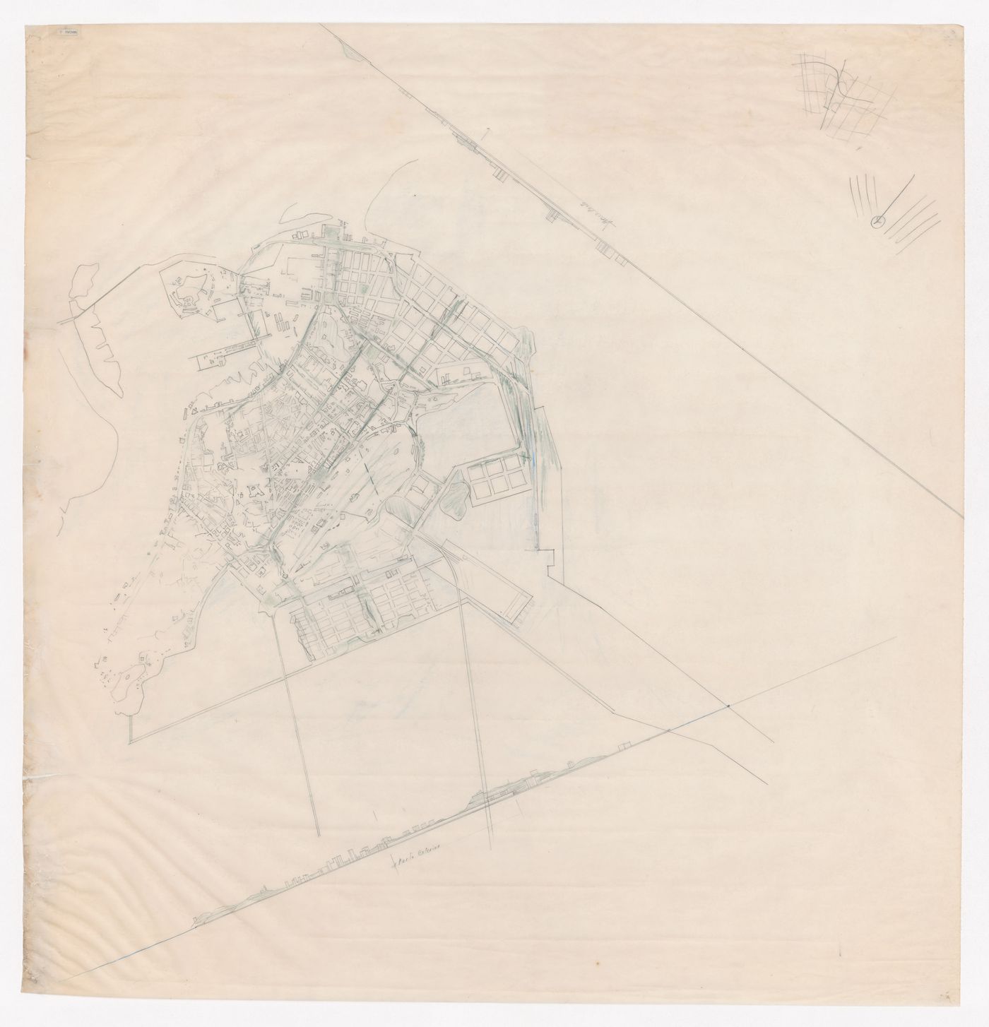 Plan for Plano de Expansão da Cidade de Macau (Areia P. e Porto E.) [Macau City expansion plan], Macau, China