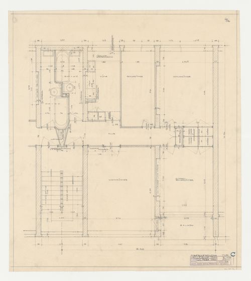 First floor plan for a type C housing unit, Hellerhof Housing Estate, Frankfurt am Main, Germany