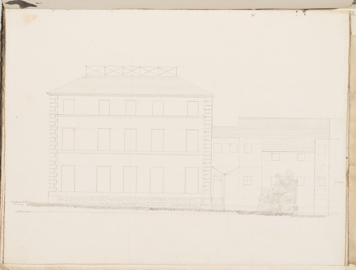 Project no. 8 for a country house for comte Treilhard: Elevation