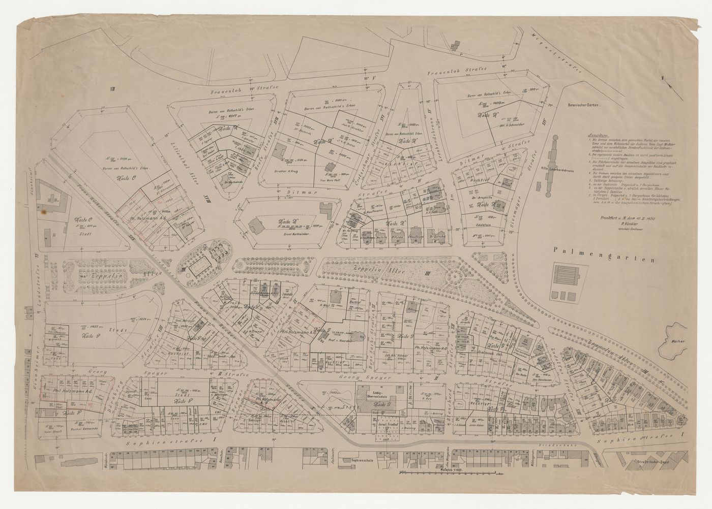 Site plan of Frankfurt am Main, Germany