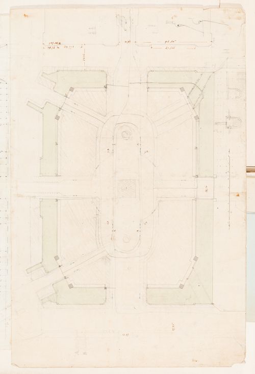 Plan for an urban square, probably place Louis XV