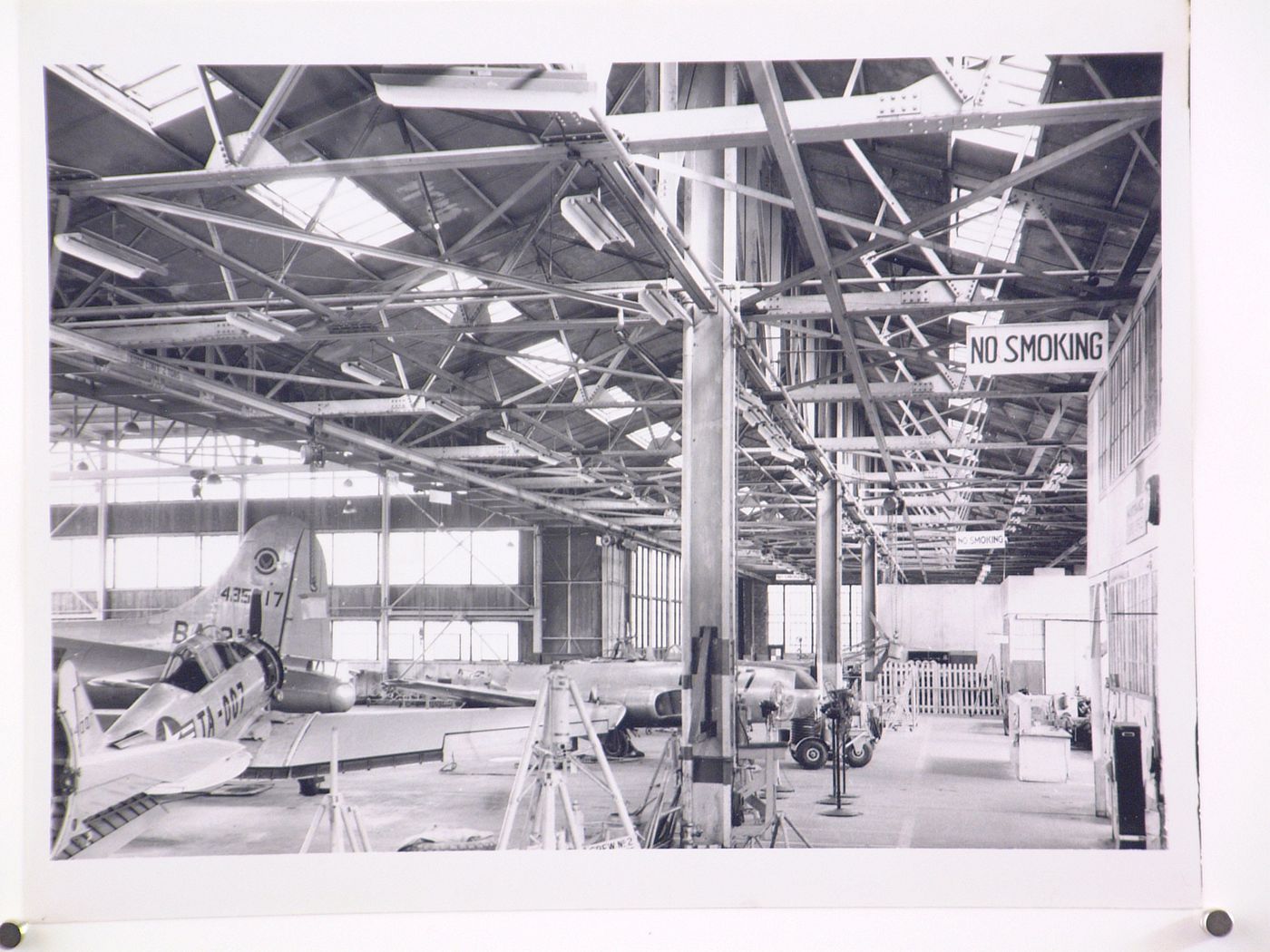 Interior view from the south of a Hangar (also known as Building No. 87), United States Aviation School, Langley Air Force Base, Langley, Virginia