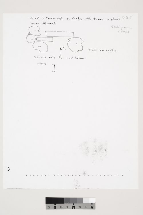 Landscaping study, Farnsworth House
